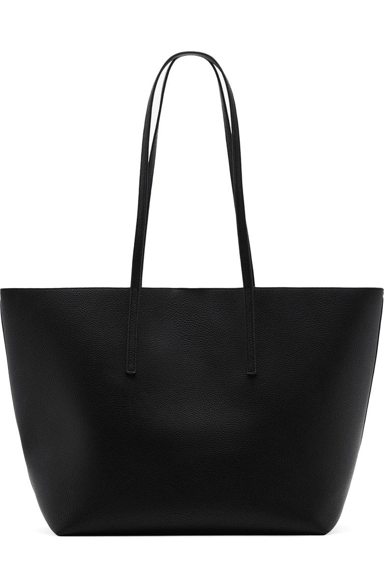 MANGO Pebble Faux Leather Shopper Bag, Main, color,