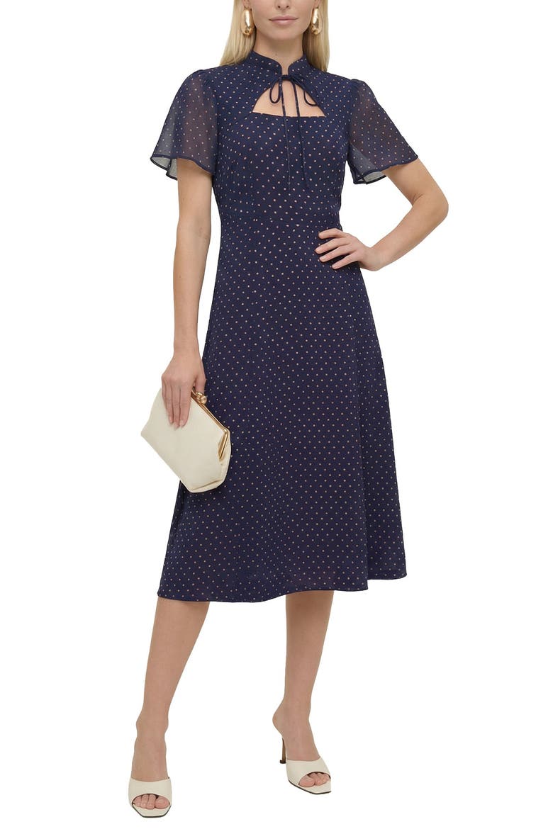 Primrose Midi Dress, Main, color, Navy