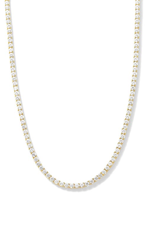 Melinda Maria Grand Heiress Cubic Zirconia Tennis Necklace In Goldhite