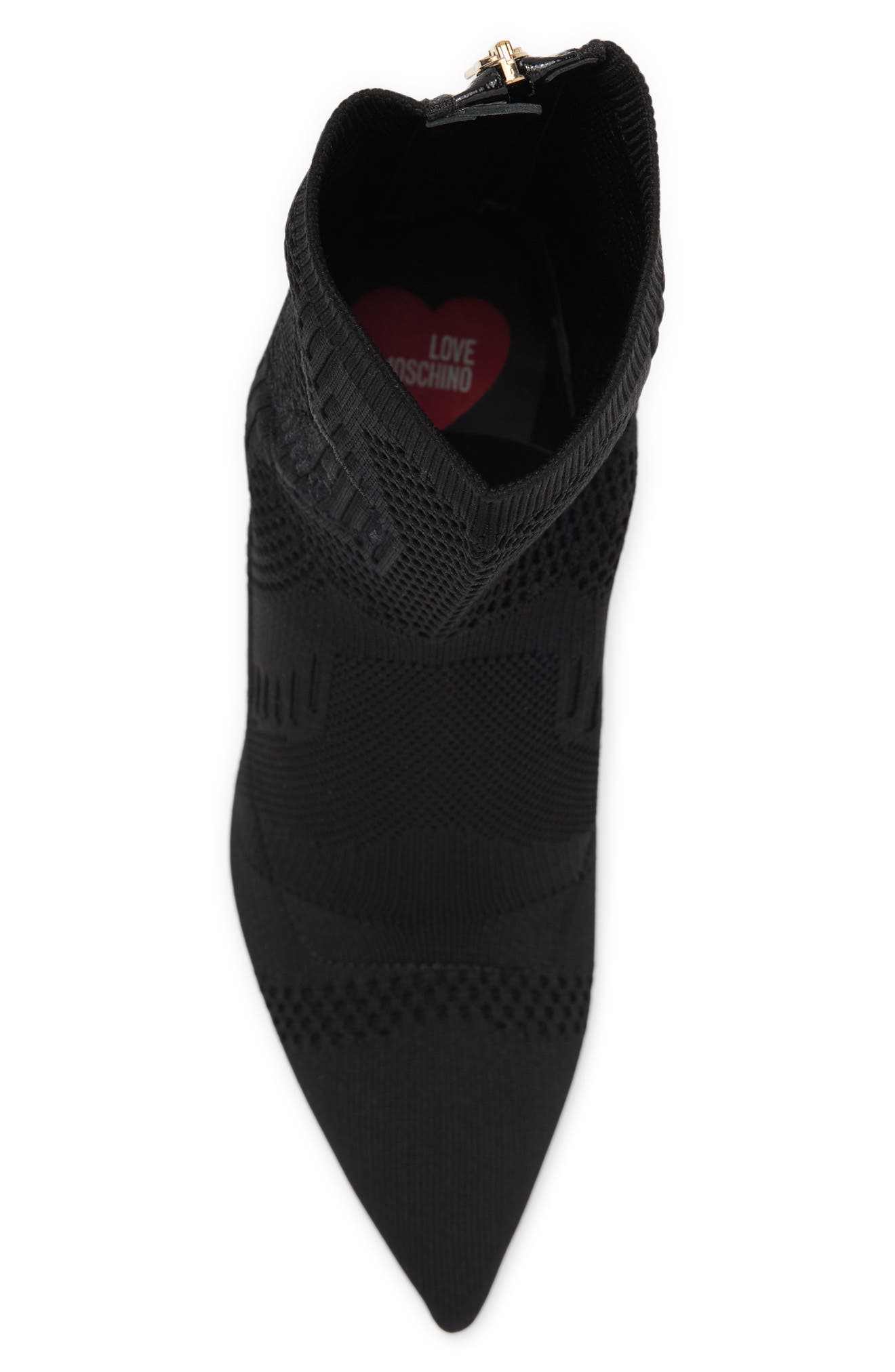Love Moschino Sock Knit Bootie, Alternate, color, 