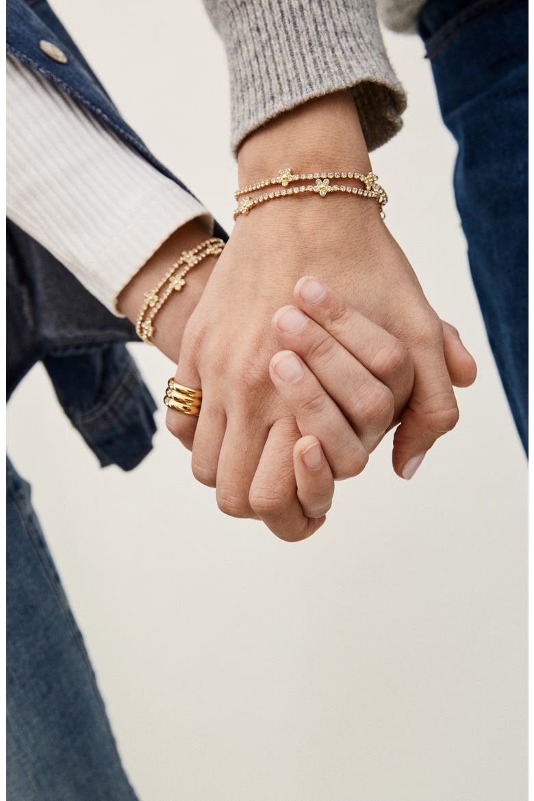 Match with Mama Flower Bracelet, Alternate, color, CLEAR