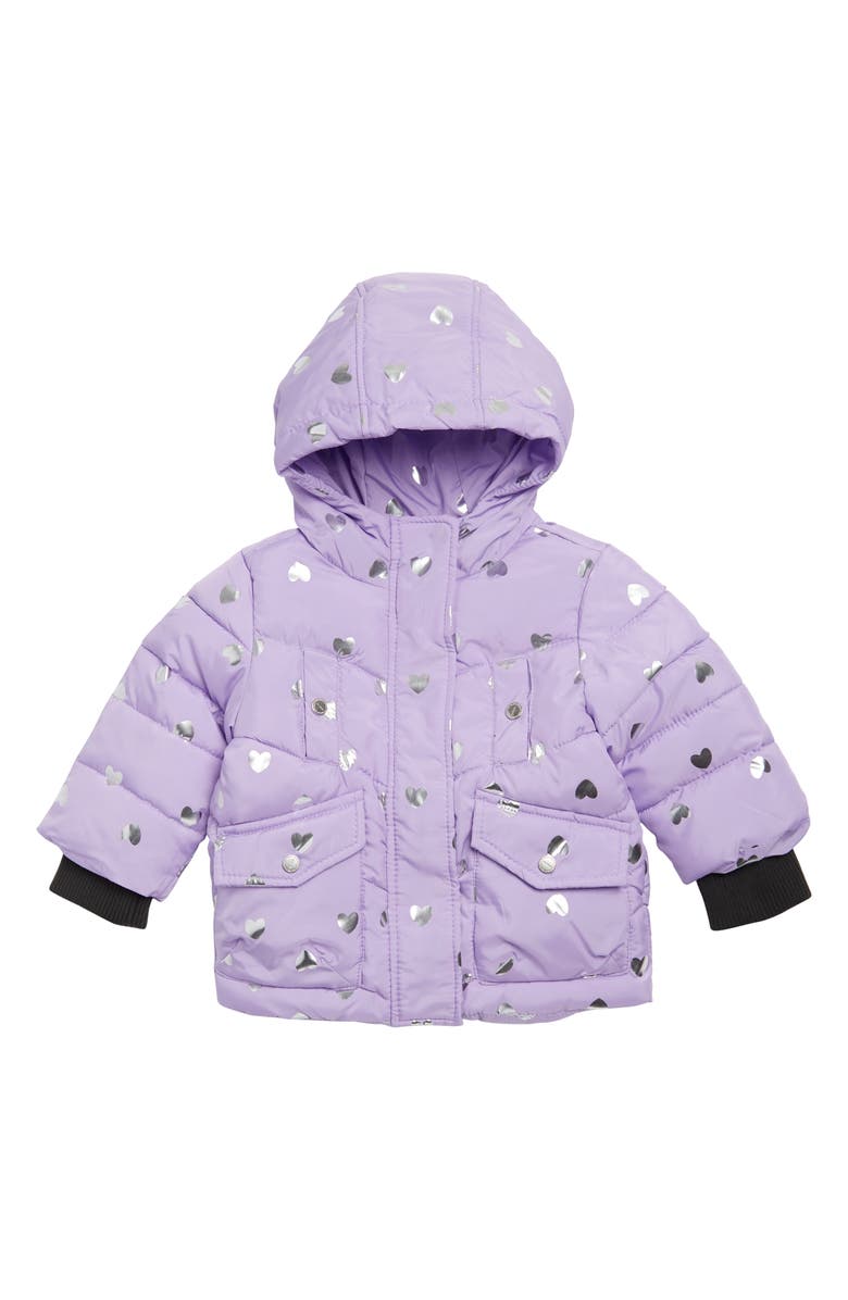 Urban Republic Heart Print Puffer Jacket, Main, color, 
