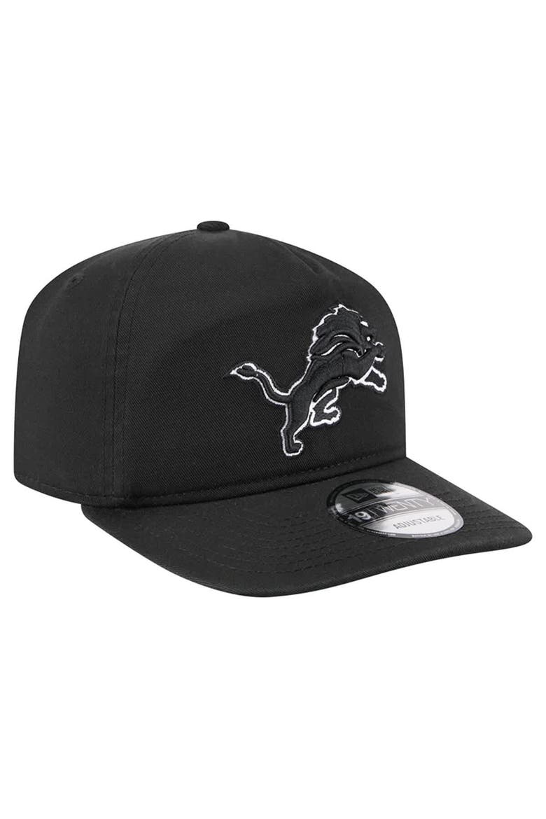 Men's New Era  Black/White Detroit Lions 19TWENTY Adjustable Hat, Alternate, color, Black