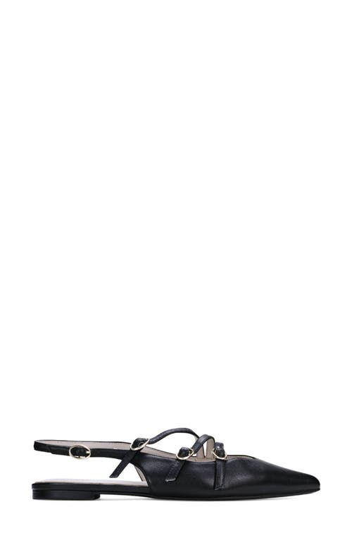 Yosi Samra Ava Slingback Pointed Toe Flat In Black