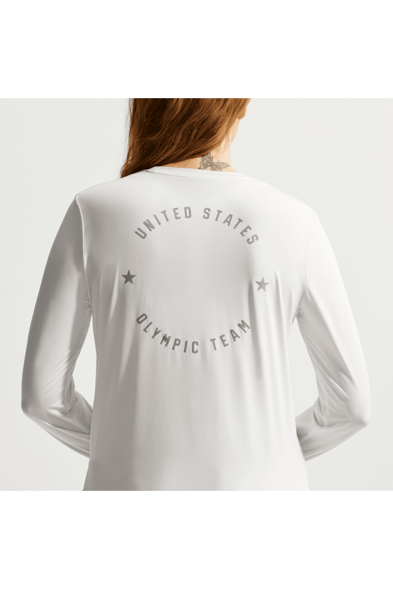 Women's Nike ACG  White Team USA Dri-FIT Primary Logo Long Sleeve T-Shirt, Alternate, color, White