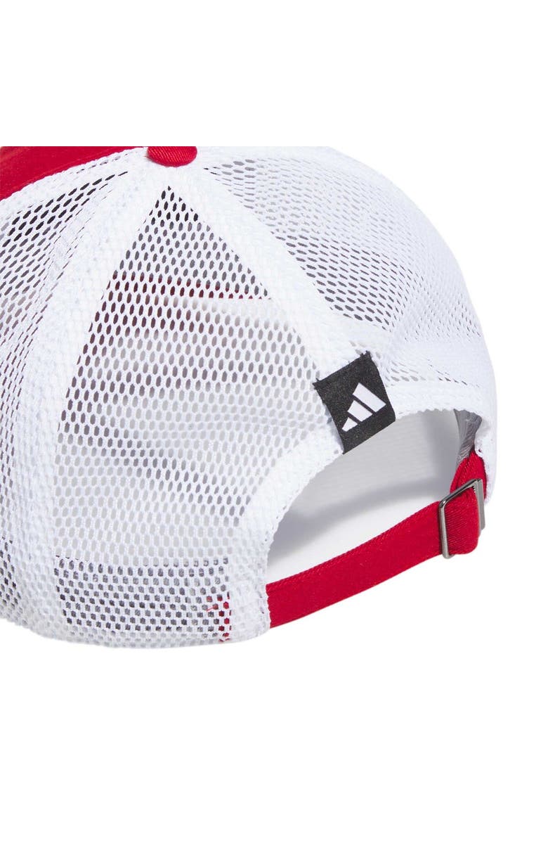 adidas Men's adidas Scarlet Nebraska Huskers Mascot Slouch Trucker Adjustable Hat, Alternate, color, 