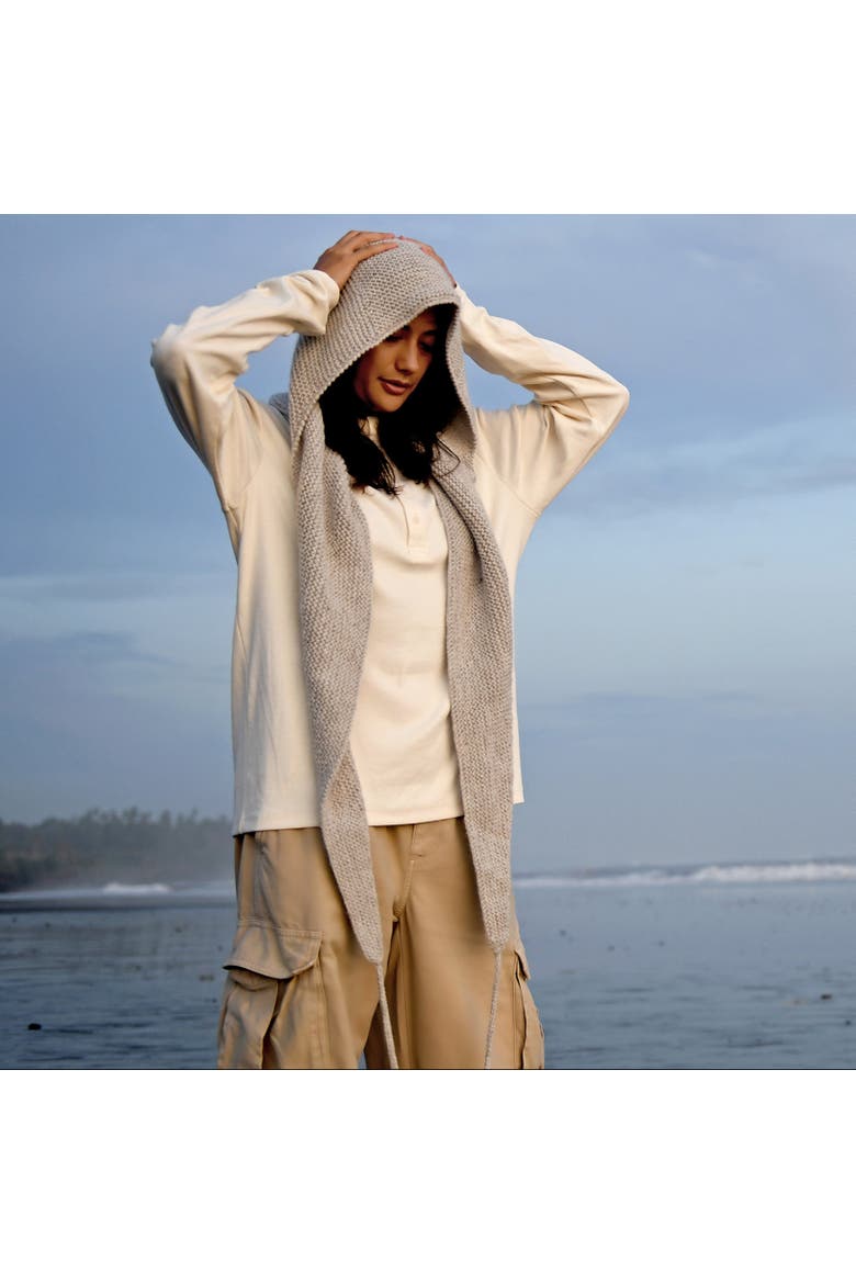 Hand Knit Anna Hood, Main, color, Linen