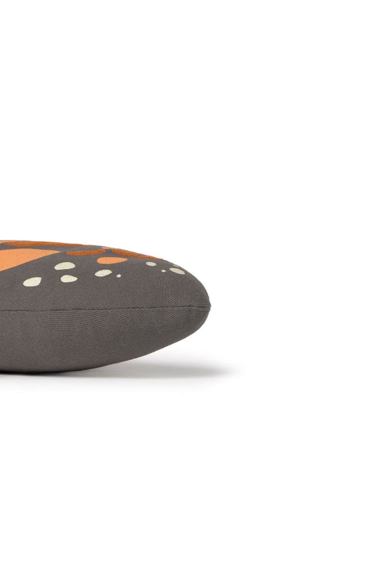 Cushion Butterfly, Alternate, color, Dark Grey, Natural, Terracotta