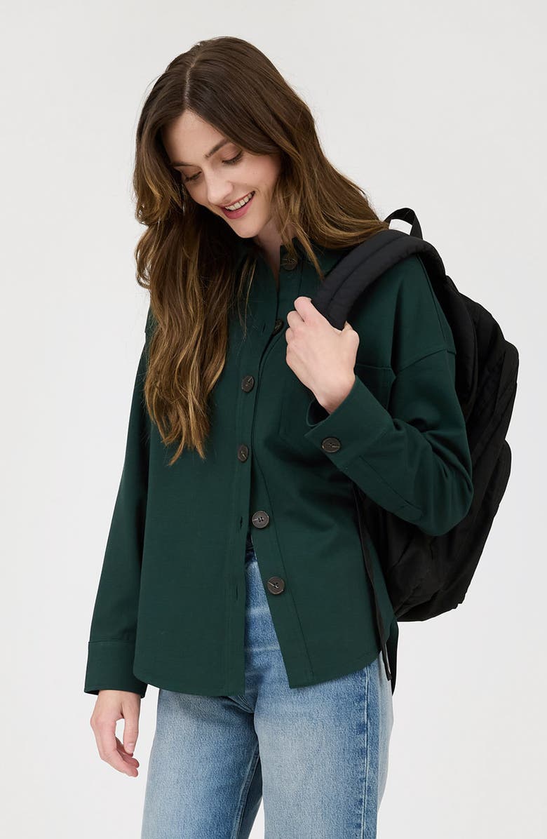 Blu Pepper Oversize Shacket, Alternate, color, Hunter Green