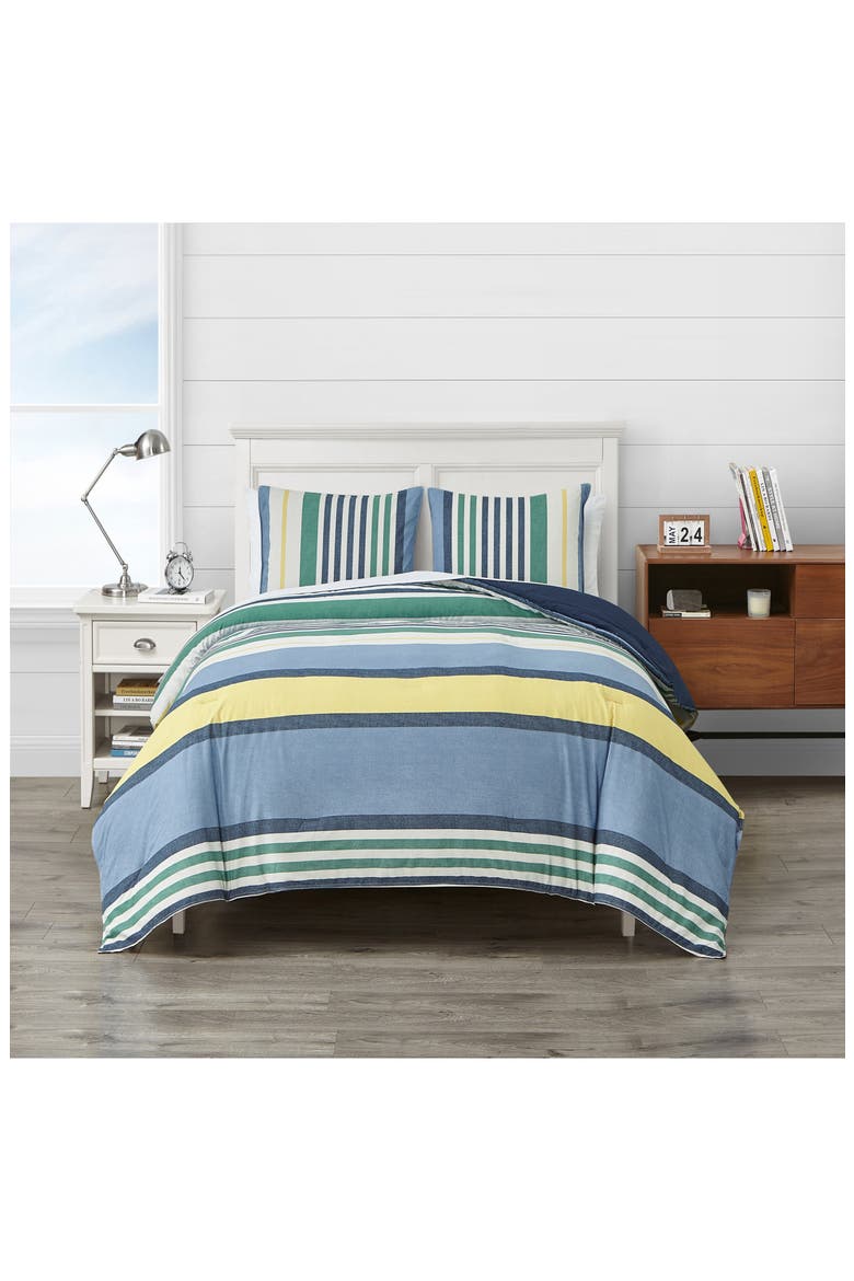 Dover Cotton Comforter Set, Alternate, color, BLUE MULTI