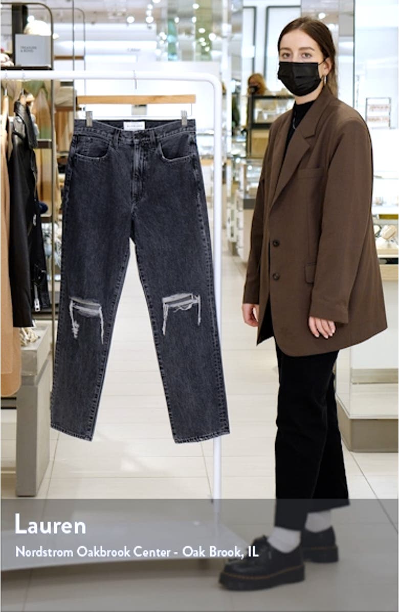 Women's Dylan Destroyed Straight Leg Jeans, sales video thumbnail