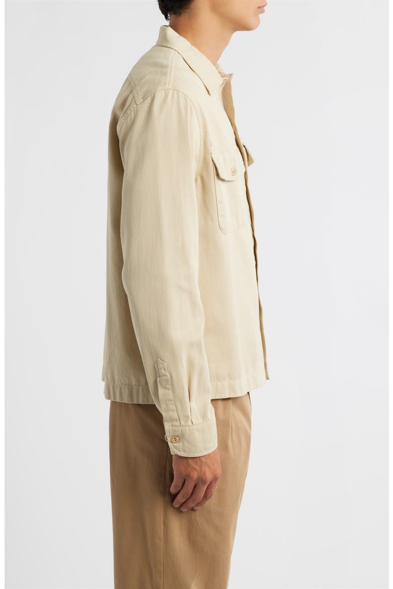 Organic Cotton Twill Shirt Jacket, Alternate, color, LIGHT KHAKI