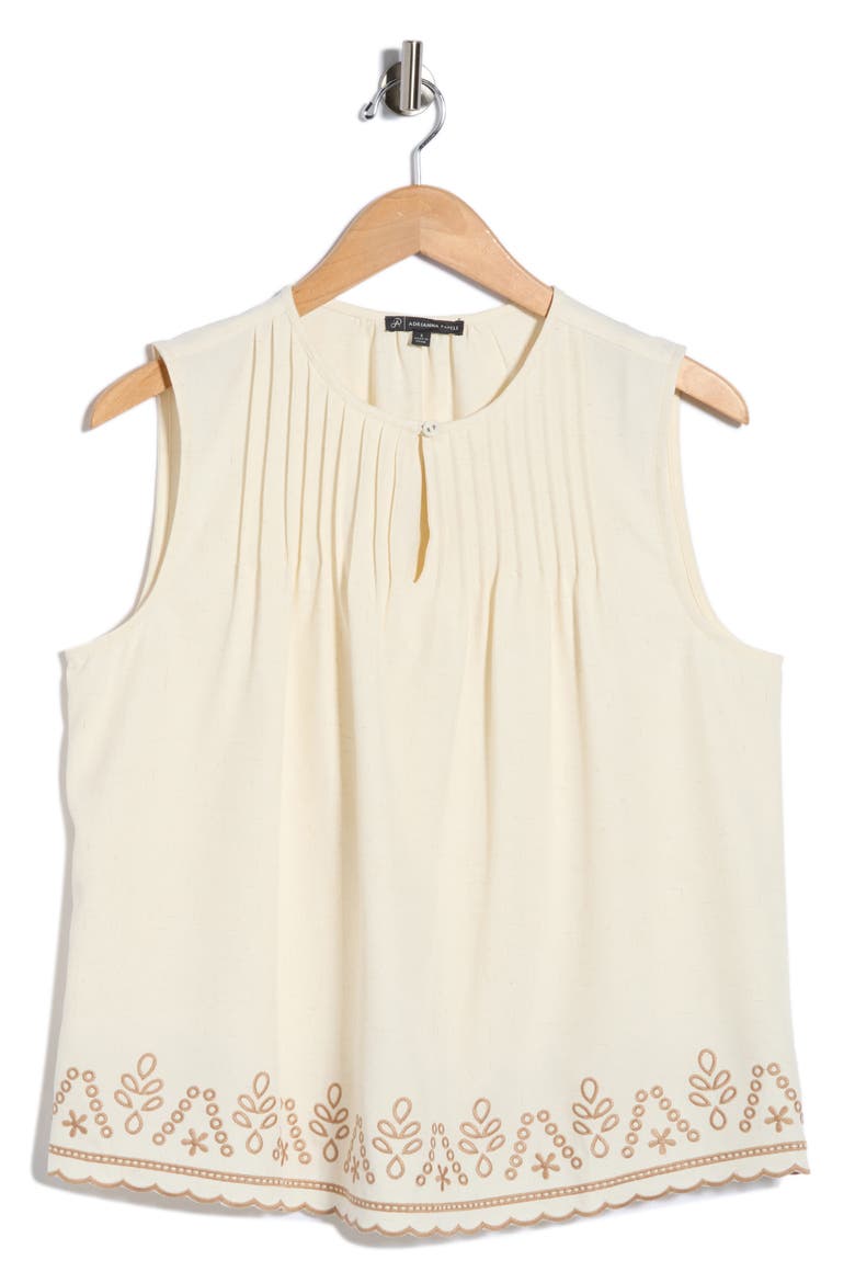 Embroidered Shell, Alternate, color, FAWN/ TAOS TAUPE
