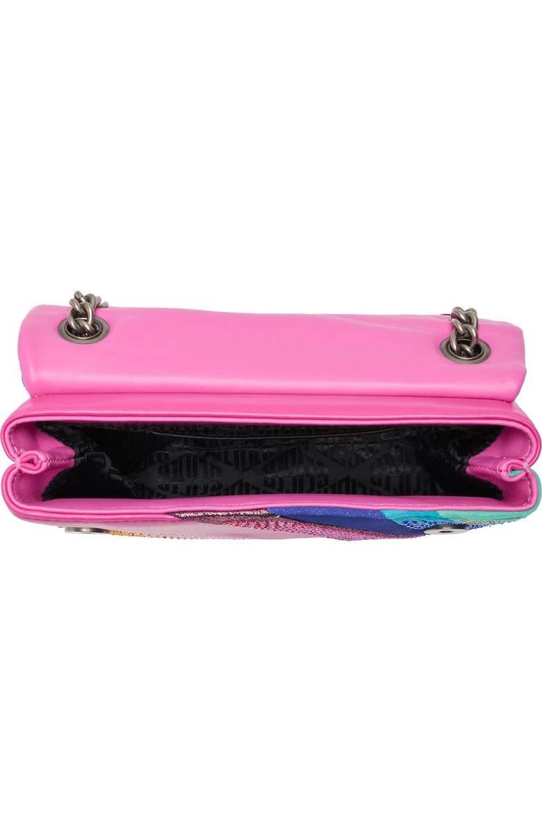 Kurt Geiger London Mini Kensington Convertible Leather Crossbody Bag, Alternate, color, Pink Multi