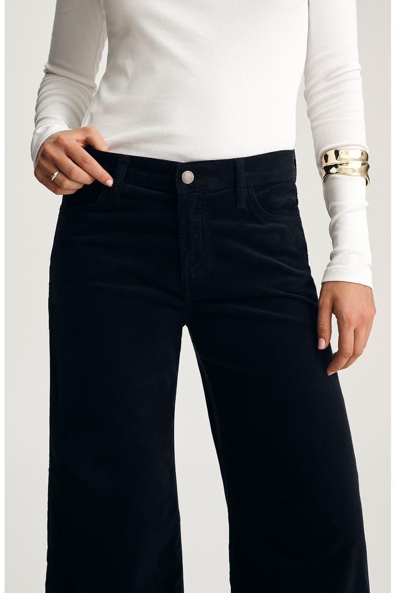 Paloma Wide Leg Velvet Pants, Alternate, color, BLACK VELVET