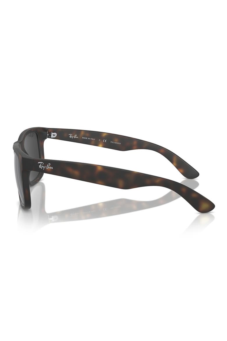 Justin 55mm Polarized Square Sunglasses, Alternate, color, GREY HAVANA