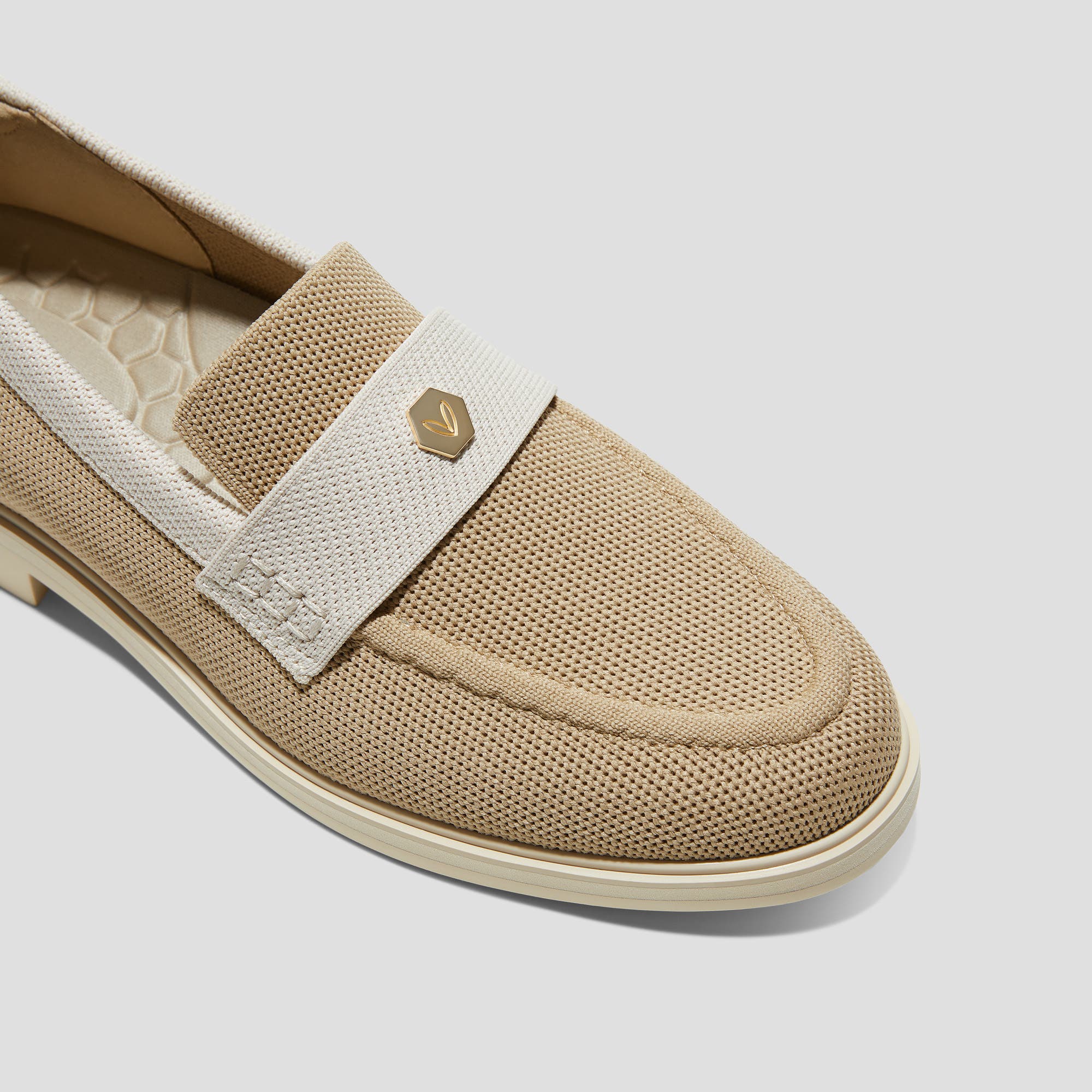 VIVAIA Classic Penny Loafers, Alternate, color, Nude Ivory