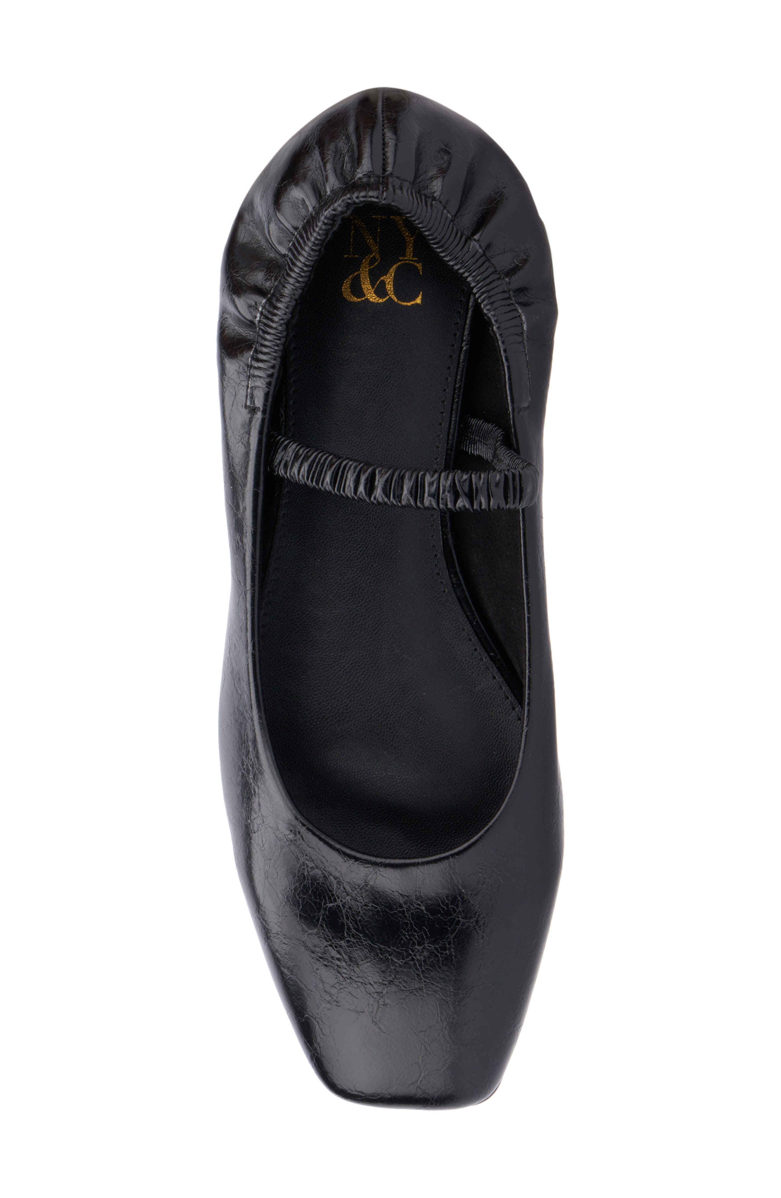 NEW YORK AND COMPANY Paris Mary Jane Flat, Alternate, color, Black