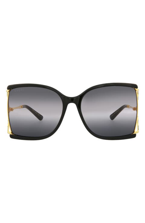 60mm Oversize Butterfly Sunglasses