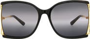 Gucci 60mm Oversize Butterfly Sunglasses