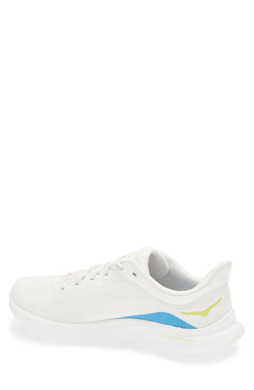 Hoka Solimar Running Shoe In Blanc De Blanc/diva Blue