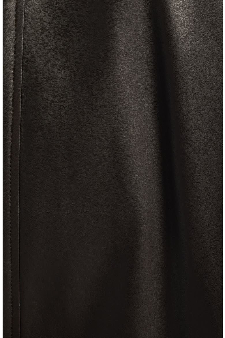Leather Bomber Jacket, Alternate, color, BROWN