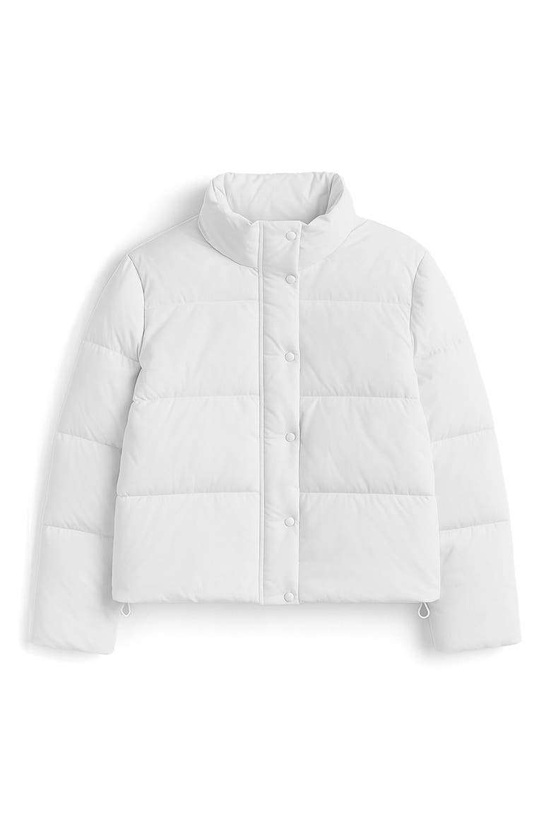 Amanda Short Puffer Jacket, Alternate, color, WHITE