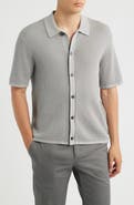 Theory Tactile Cotton Open Stitch Button-Up Shirt