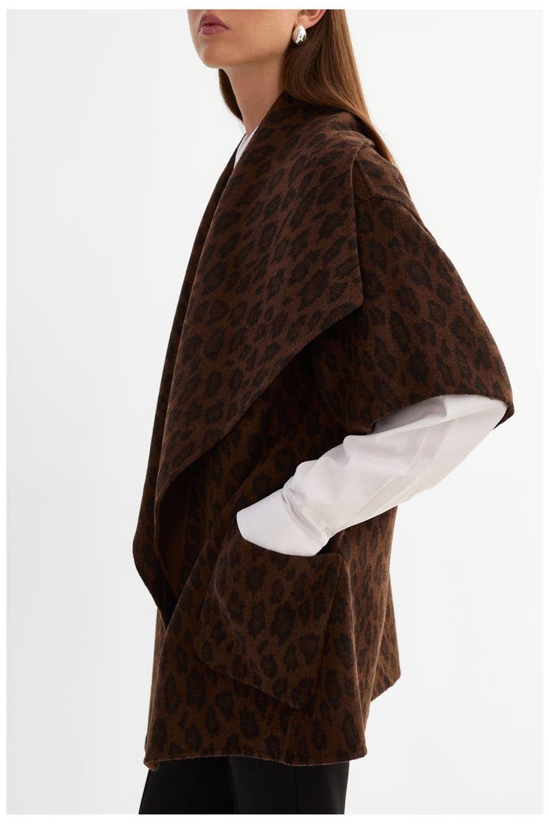 Penelope | Double Face Wool Coat, Alternate, color, Leopard
