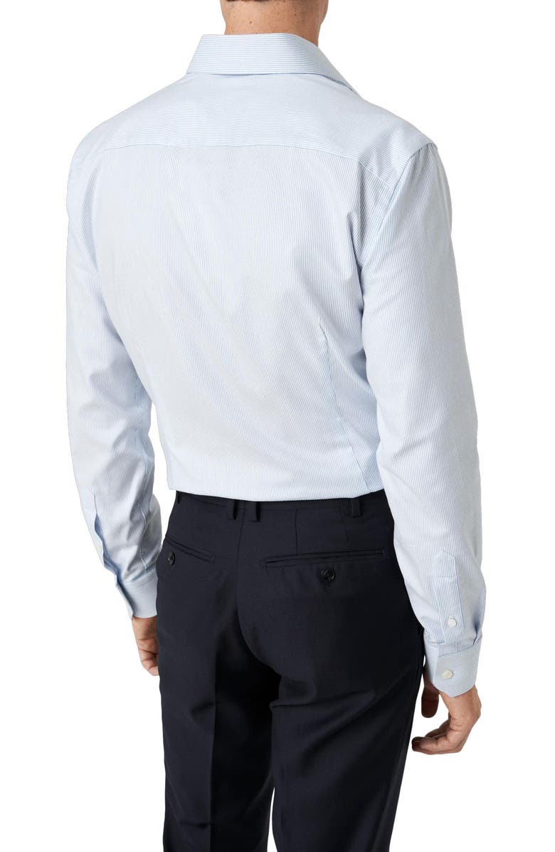 Eton Slim Fit Stripe Stretch Cotton & Lyocell Dress Shirt, Alternate, color, 