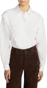 FRAME The Poplin Equestrian Cotton Shirt