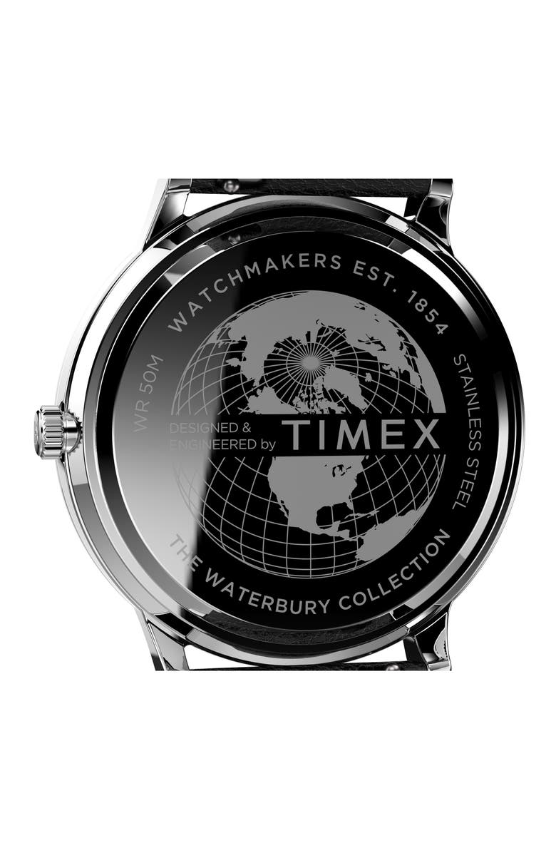Timex<sup>®</sup> Waterbury Classic Leather Strap Watch, 40mm, Alternate, color, 