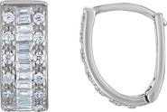 FZN Sterling Silver & Cubic Zirconia Huggie Hoop Earrings