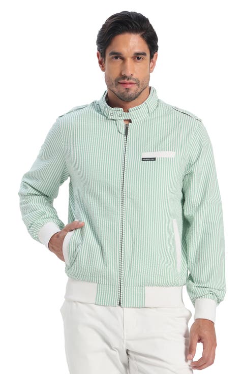 Men's Seersucker Iconic Racer Jacket