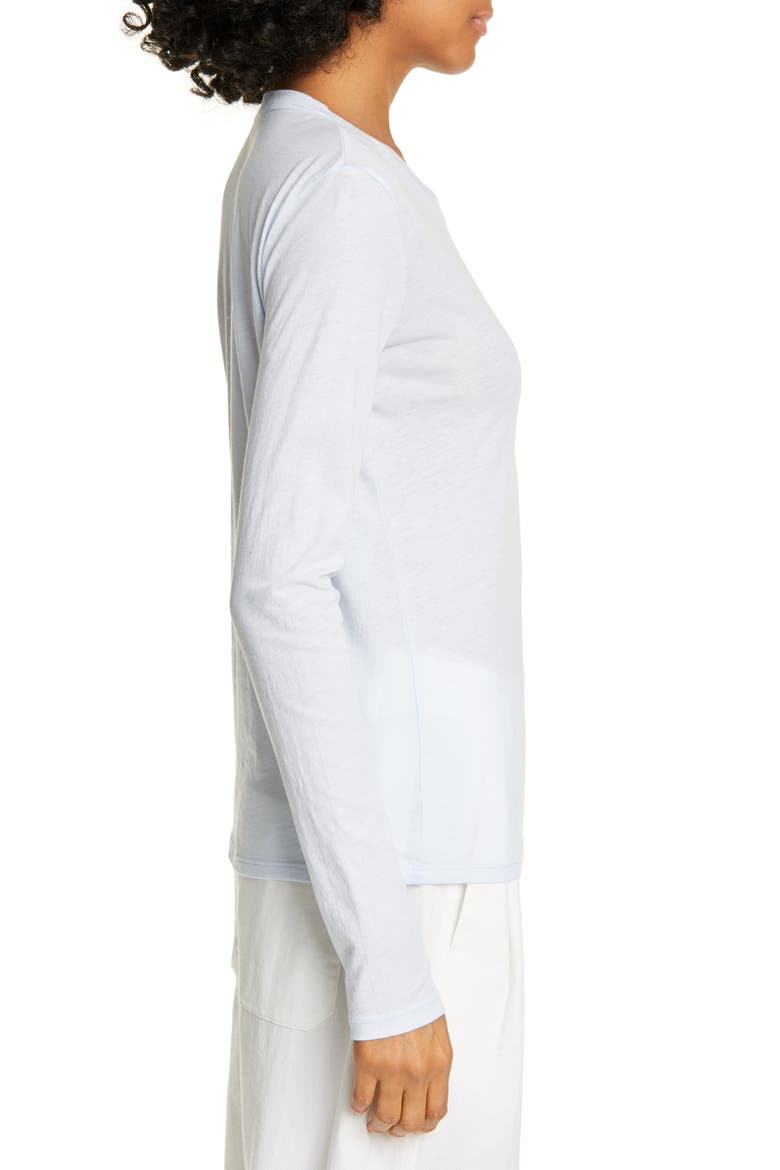 Essential Long Sleeve Pima Cotton Tee, Alternate, color, POWDER BLUE