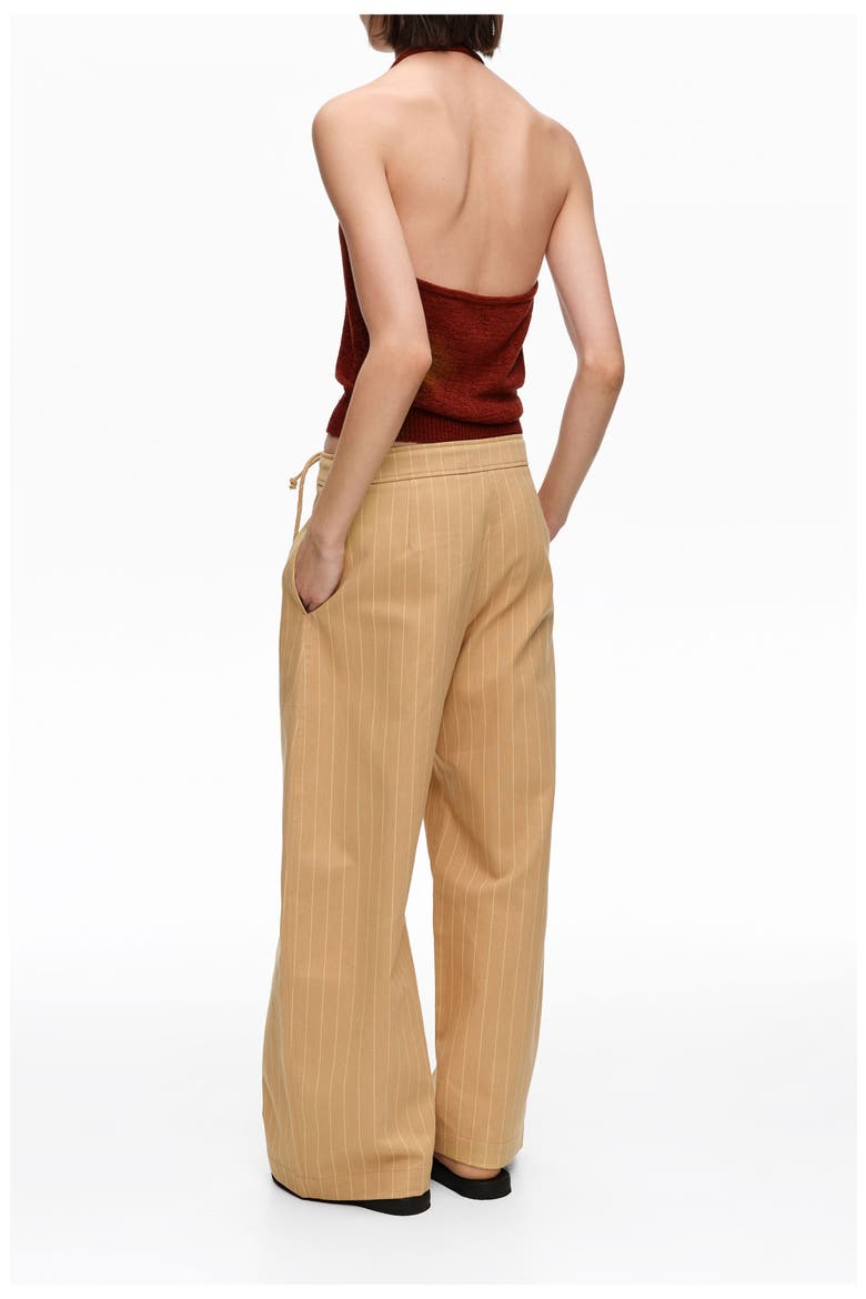 Barrel-Leg Wrap Trousers, Alternate, color, OCHRE