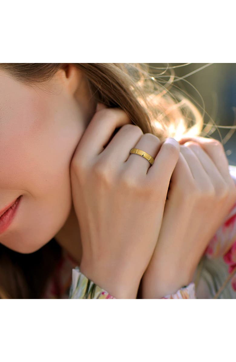 Julianna B. Brushed and Polished Wedding Band 14k, Alternate, color, 14K Gold