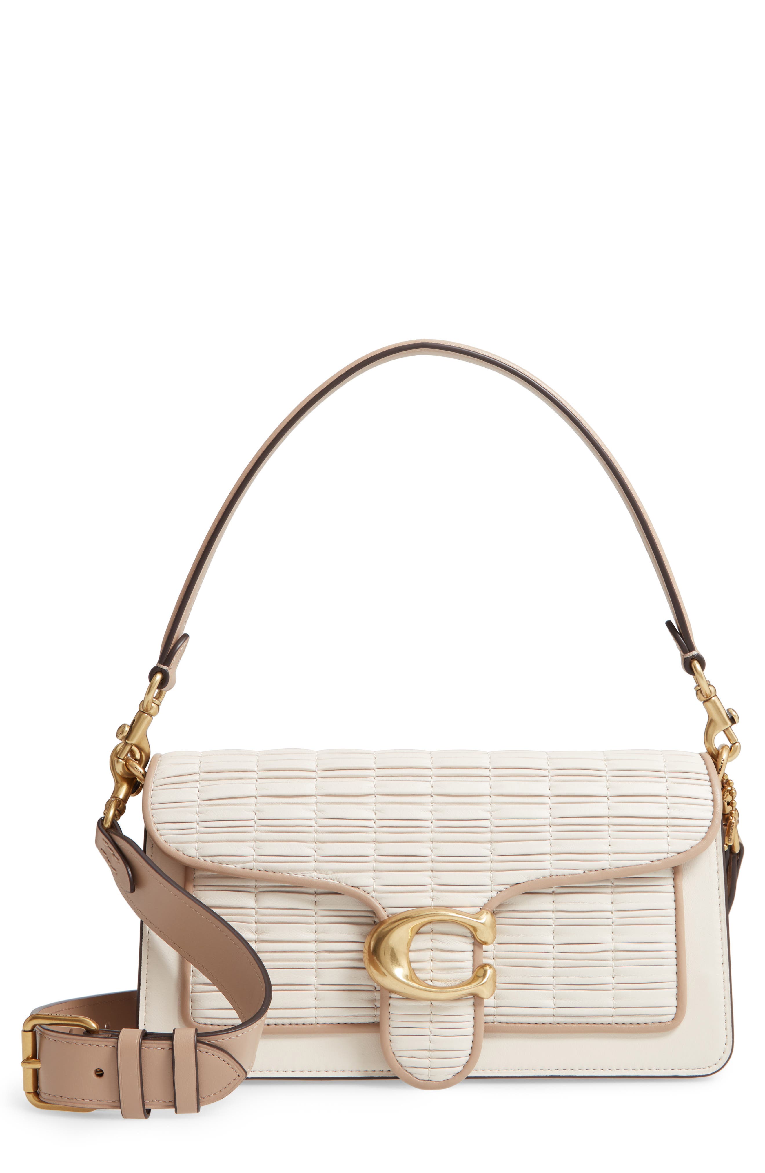 COACH Tabby Pleated Leather Shoulder Bag, Main, color, 