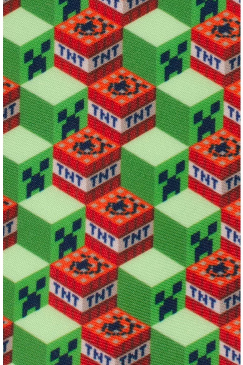 Minecraft Creeper TNT Isometric Tie, Alternate, color, GREEN