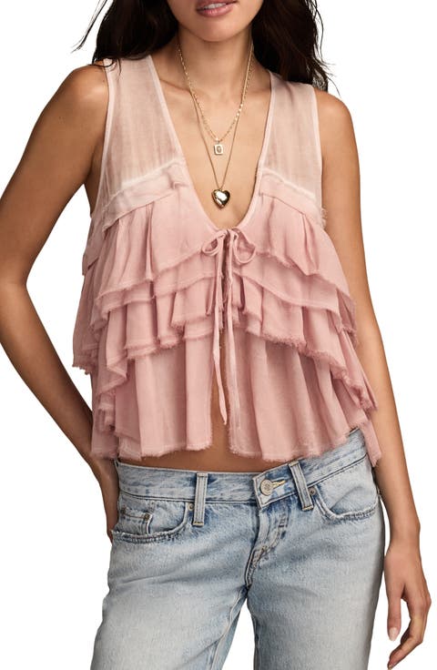Flyaway Ruffle Tank Top