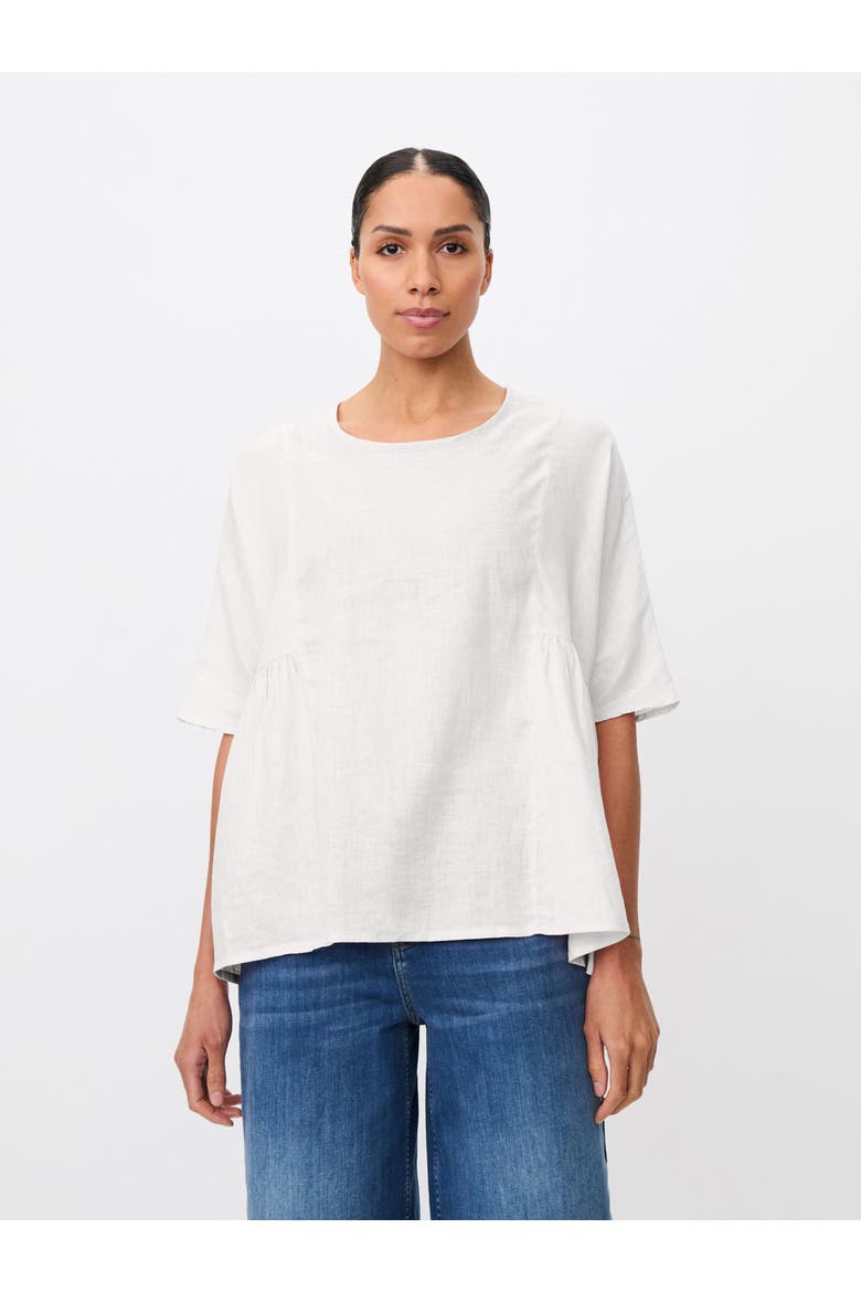 Mablissea Oversized Linen Blouse, Main, color, White