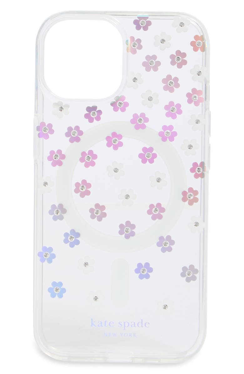 Kate Spade New York scattered flowers iphone 13,14,15 pro case, Main, color, 