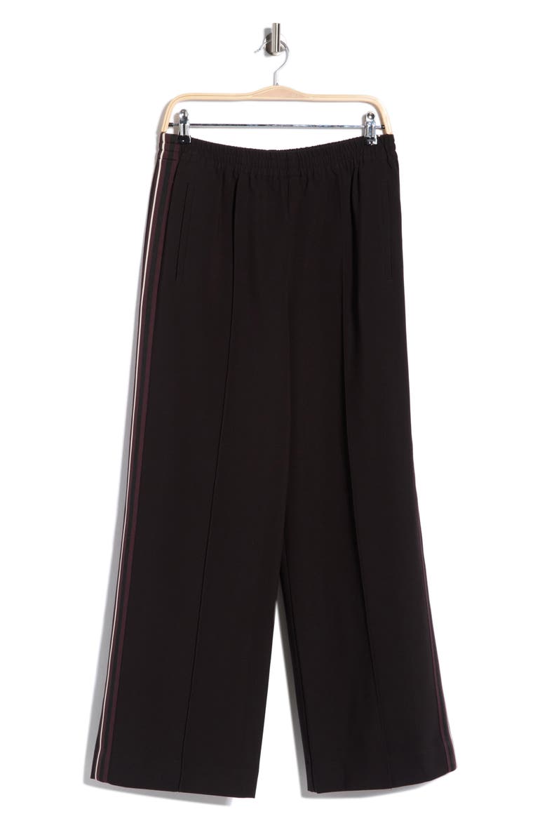 Robyn Side Stripe Wide Leg Pants, Alternate, color, BLACK
