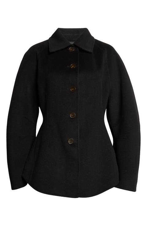 Double Faced Wool & Cashmere Sculptural Jacket