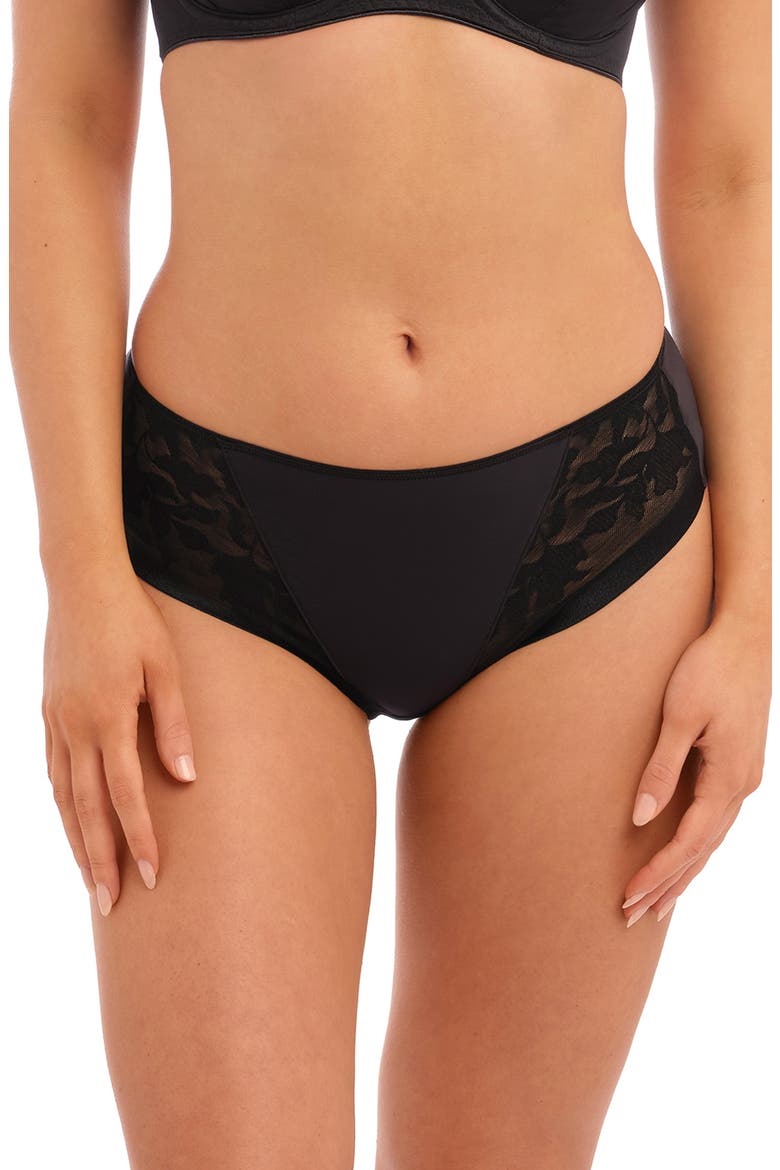 Illusion Full Figure Mesh Briefs, Main, color, BLACK