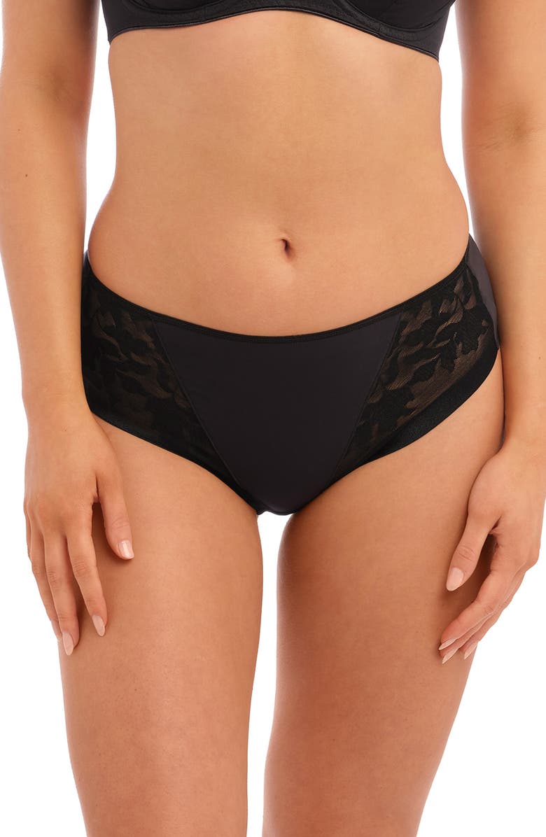 Fantasie Illusion Full Figure Mesh Briefs, Main, color, Black