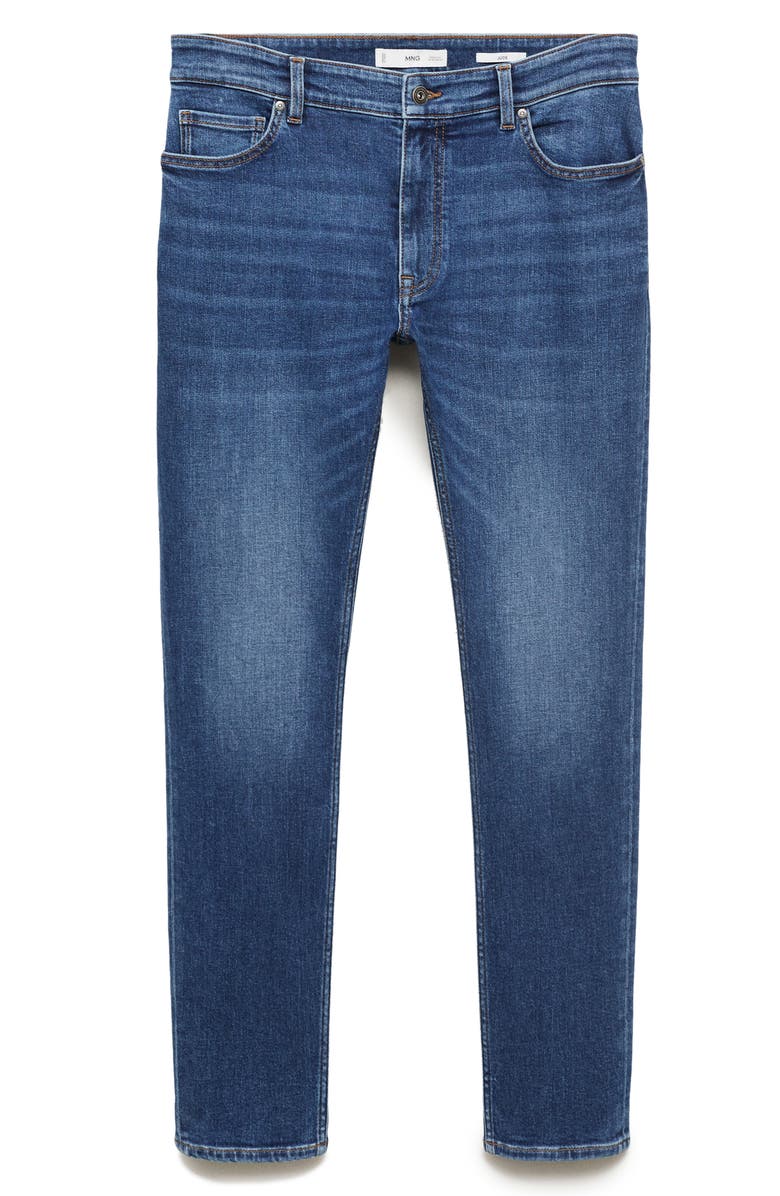 MANGO Jude Skinny Jeans, Alternate, color, Dark Blue