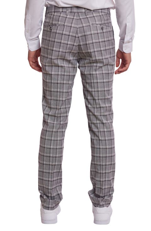 Downing Slim Flat Front Windowpane Dress Pants (Regular & Big)