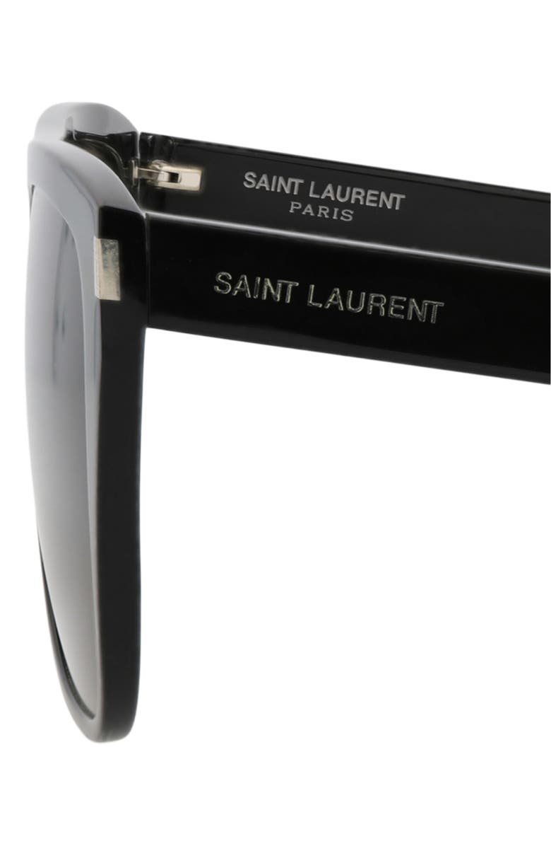 Saint Laurent 59mm Square Sunglasses, Alternate, color, Black Black Grey