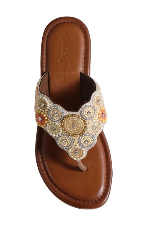 Diba True Kali Nite Beaded Sandal In Tan Beige Multi